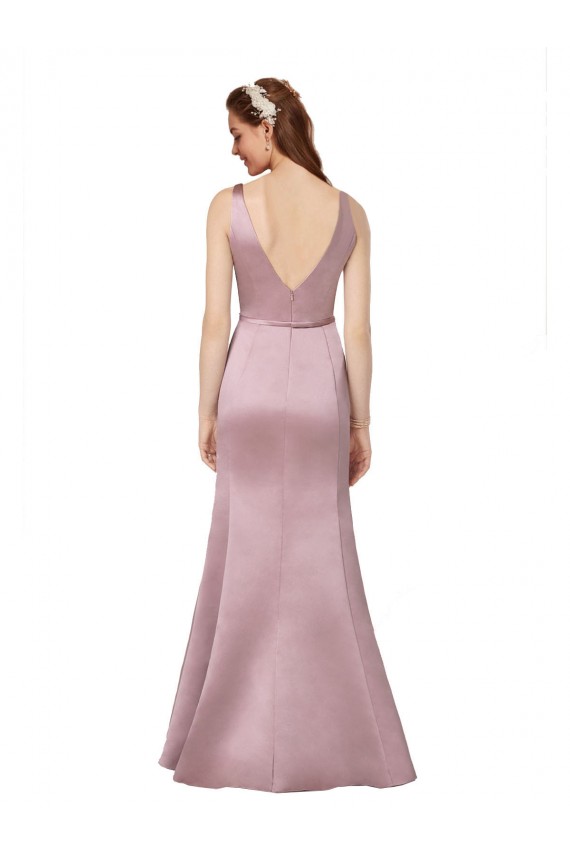 Sexy Formal Satin Bridesmaid Dress / Prom Dress with Side Cutouts