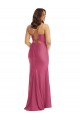 Cowl-Neck Open Tie-Back Formal Silky Satin Mermaid Bridesmaid Dress / Prom Dress with Frong Slit