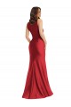 Square Neck Formal Silky Satin Mermaid Bridesmaid Dress / Prom Dress with Side Slit