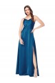 Cowl Neck Silky Satin Bridesmaid Dress / Prom Dress