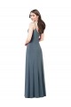 Classic Spandex Bridesmaid Dress / Prom Dress with Scoop Neckline