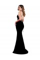 High Neck Low Criss Cross Back Formal Crepe Bridesmaid Dress / Prom Dress