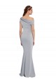 Off the Shoulder Asymmetrical Mermaid Formal Crepe Bridesmaid Dress / Prom Dress