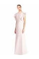 Ruffle Cap Sleeves Open Back Trumpet Bridesmaid Dress / Prom Dress