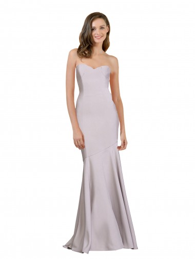 Crepe Mermaid Bridesmaid Dress / Prom Dress with Low Back