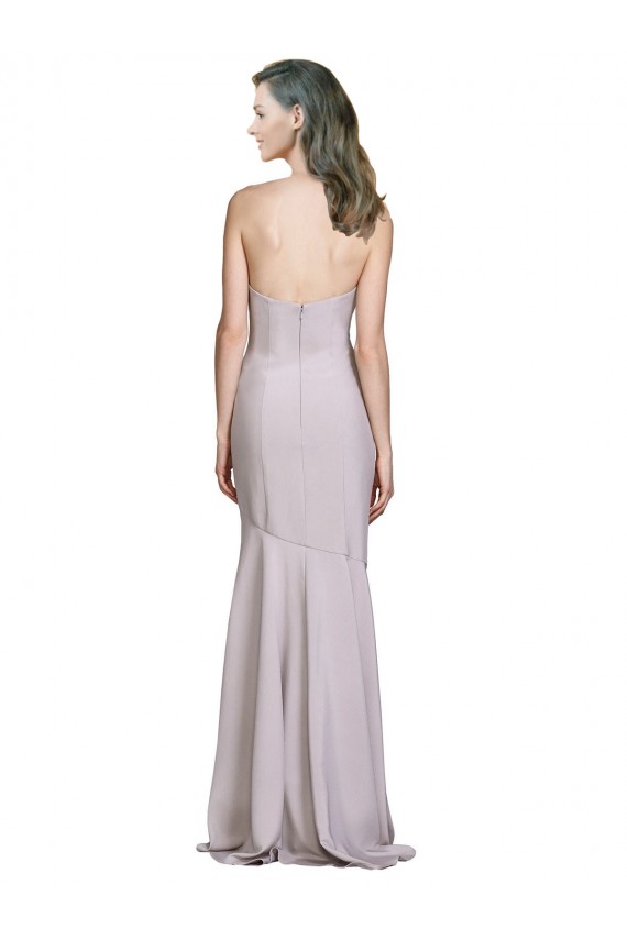 Crepe Mermaid Bridesmaid Dress / Prom Dress with Low Back