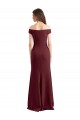 Off the Shoulder Fit and Flare Stretch Crepe Bridesmaid Dress / Prom Dress