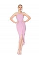 Halter Neck Short Knee Length Formal Crepe Mermaid Bridesmaid Dress / Cocktail Prom Dress