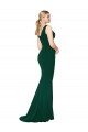 V-Neck Floor Length Long Formal Crepe Mermaid Bridesmaid Dress / Prom Dress