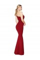 One Shoulder Long High Neck Sleeveless Mermaid Formal Crepe Bridesmaid Dress / Prom Dress