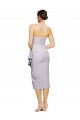 Short Cocktail Length Strapless Formal Crepe Bridesmaid Dress / Prom Dress with Ruffles