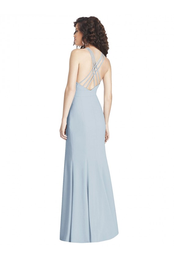 Criss Cross Open Back Trumpet Bridesmaid Dress / Prom Dress