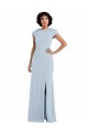 Cap Sleeve Cutout Tie Back Trumpet Bridesmaid Dress