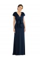 Soft Bow Blouson Bodice Trumpet Formal Crepe Bridesmaid Dress / Prom Dress