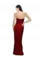 Straight Pencil Skirt Long Sweetheart Formal Crepe Bridesmaid Dress / Prom Dress with High Side Split