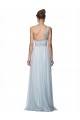 One Shoulder Illusion Tulle Bridesmaid Dress with Knot Detail