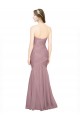 Mermaid Strapless Tulle Bridesmaid Dress with All Over Pleats