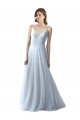 Wrapped Ruched Natural Waist Slim Soft Tulle Bridesmaid Dress