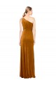 Sleek One Shoulder Long Formal Velvet Bridesmaid Dress / Prom Dress