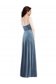 Velvet Wrap Maxi Bridesmaid Dress / Prom Dress with Pockets