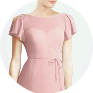 Short Sleeves Bridesmaid Dresses